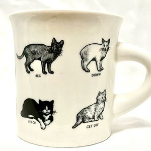Cat Command Fishs Eddy 8 oz. Coffee Mug Cup